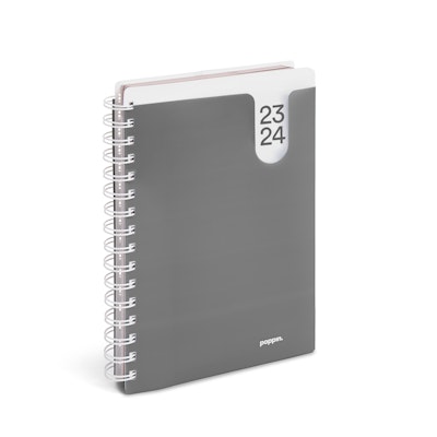 Dark Gray Medium 18-Month Pocket Book Planner, 2023-2024